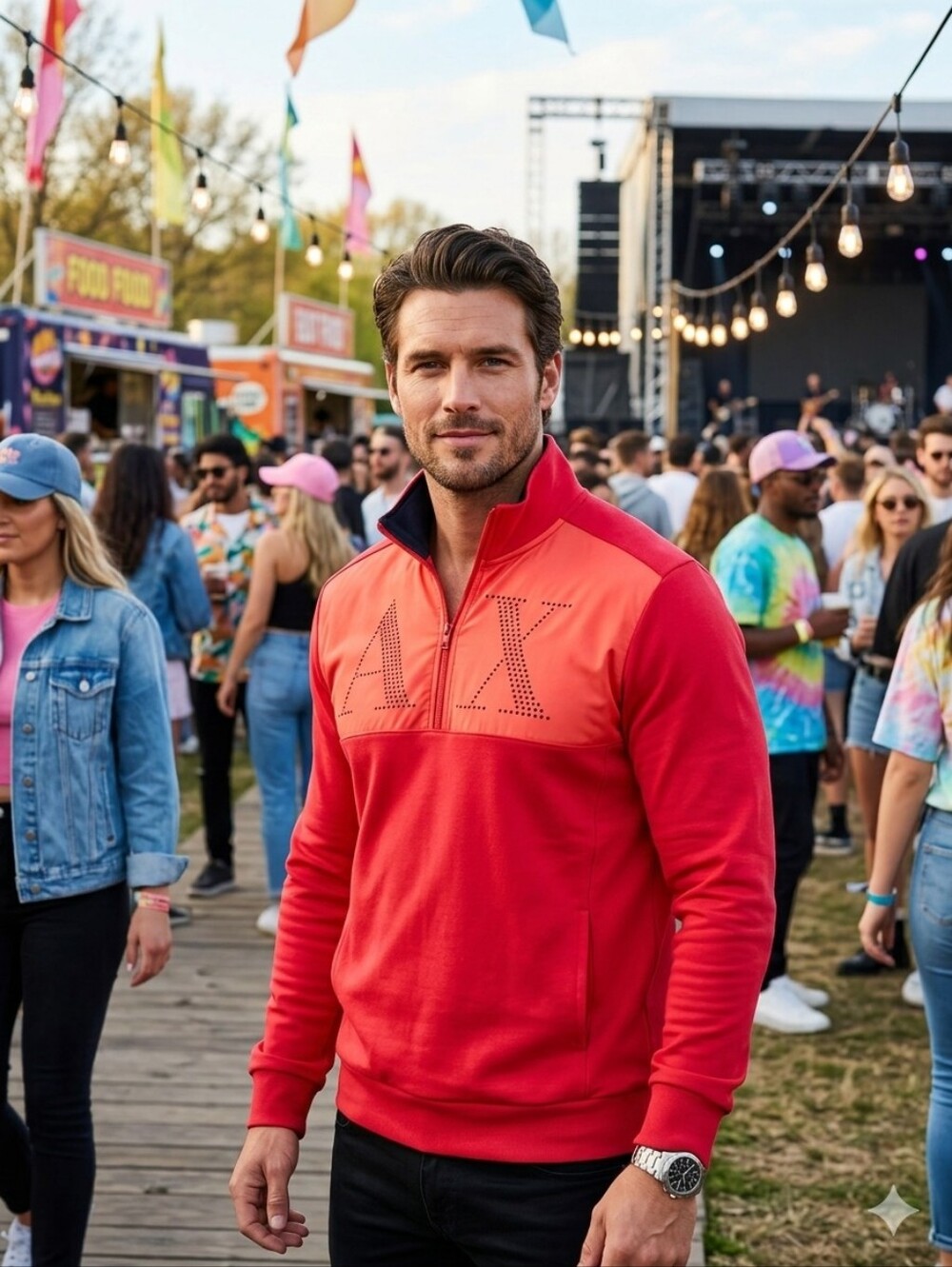 ARMANI EXCHANGE Pull quarter-zip à logo
